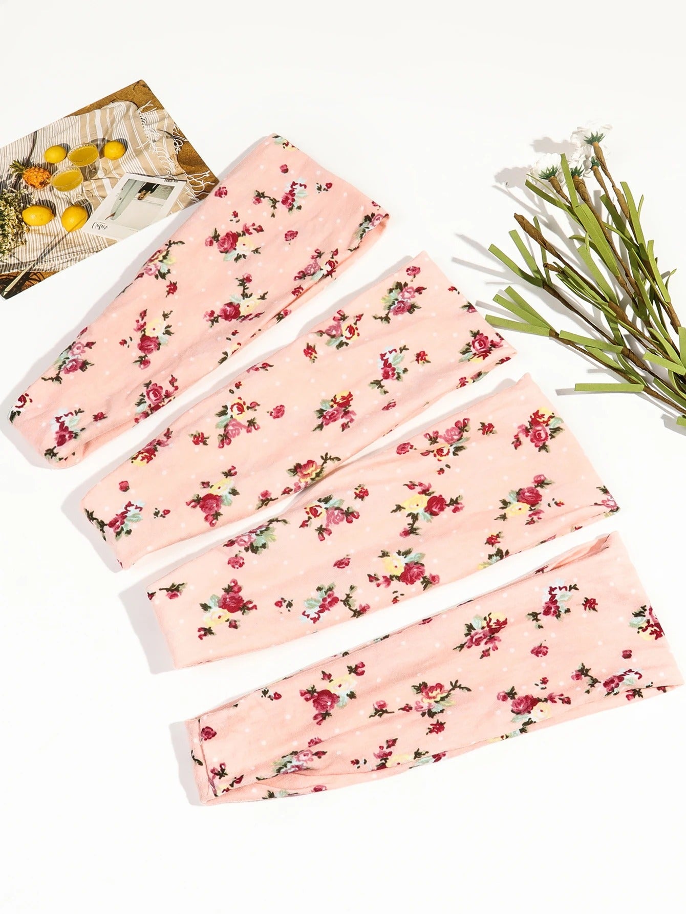 4Pcs Black Twist Knotted HeadBands Boho Stretchy Hair Band Non Slip for Girl Turban Plain Headwrap Yoga Workout Hair Accessories