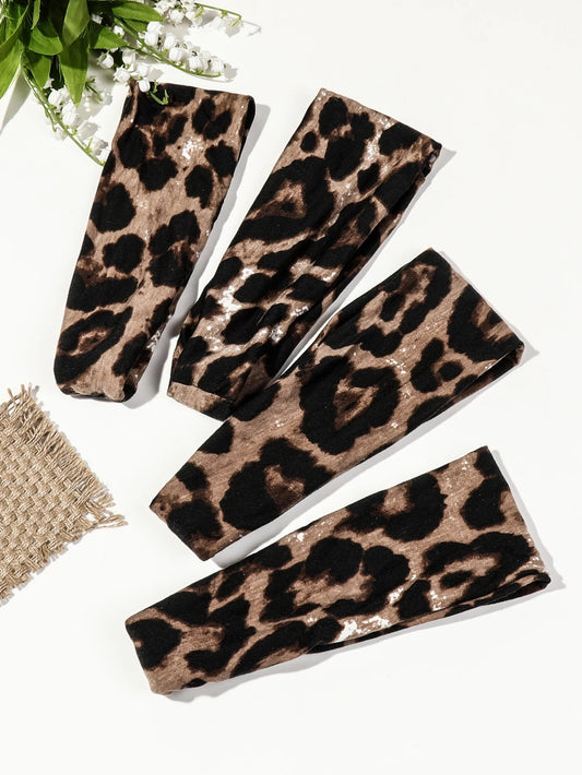 4Pcs Black Twist Knotted HeadBands Boho Stretchy Hair Band Non Slip for Girl Turban Plain Headwrap Yoga Workout Hair Accessories