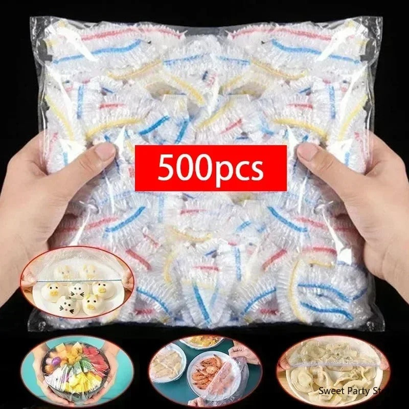Disposable Food Cover Bag Wrap Plastic Bag Elastic Food Bowl Protective Covers Fruit Vegetable Storage Bag Fresh Keeping Bags