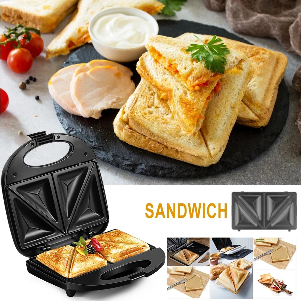 Electric Waffle Maker Panini 750W Sandwich Maker Cooking Kitchen Appliances Breakfast Waffles Machine Non-stick Iron Pan Sonifer