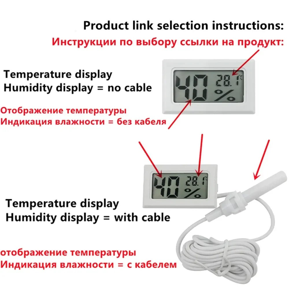 Thermometer Hygrometer Reptile Pet Incubation Breeding Turtle Gecko Hermit Crab Electronic Thermometer High Precision Parrot