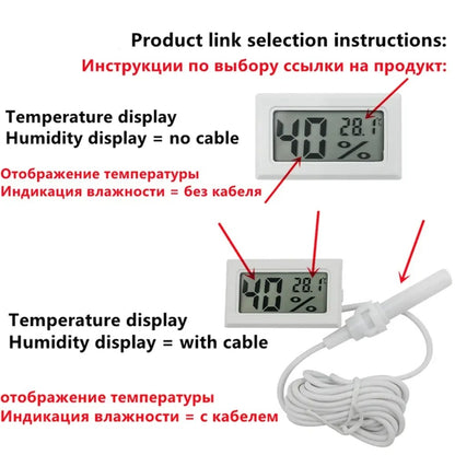 Thermometer Hygrometer Reptile Pet Incubation Breeding Turtle Gecko Hermit Crab Electronic Thermometer High Precision Parrot
