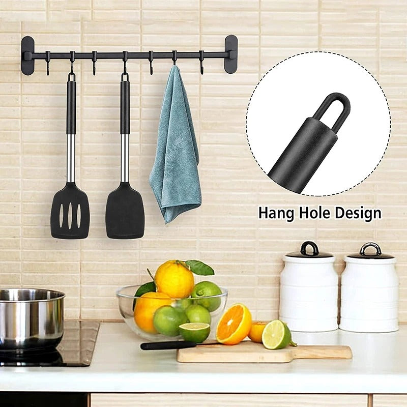 2Pcs Silicone Spatula Set Heat Resistant Nonstick Steak Spatula Kitchen Cooking Utensils Cookware Cooking Tool Set Spatula Kit