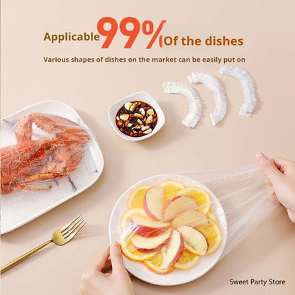 Disposable Food Cover Bag Wrap Plastic Bag Elastic Food Bowl Protective Covers Fruit Vegetable Storage Bag Fresh Keeping Bags