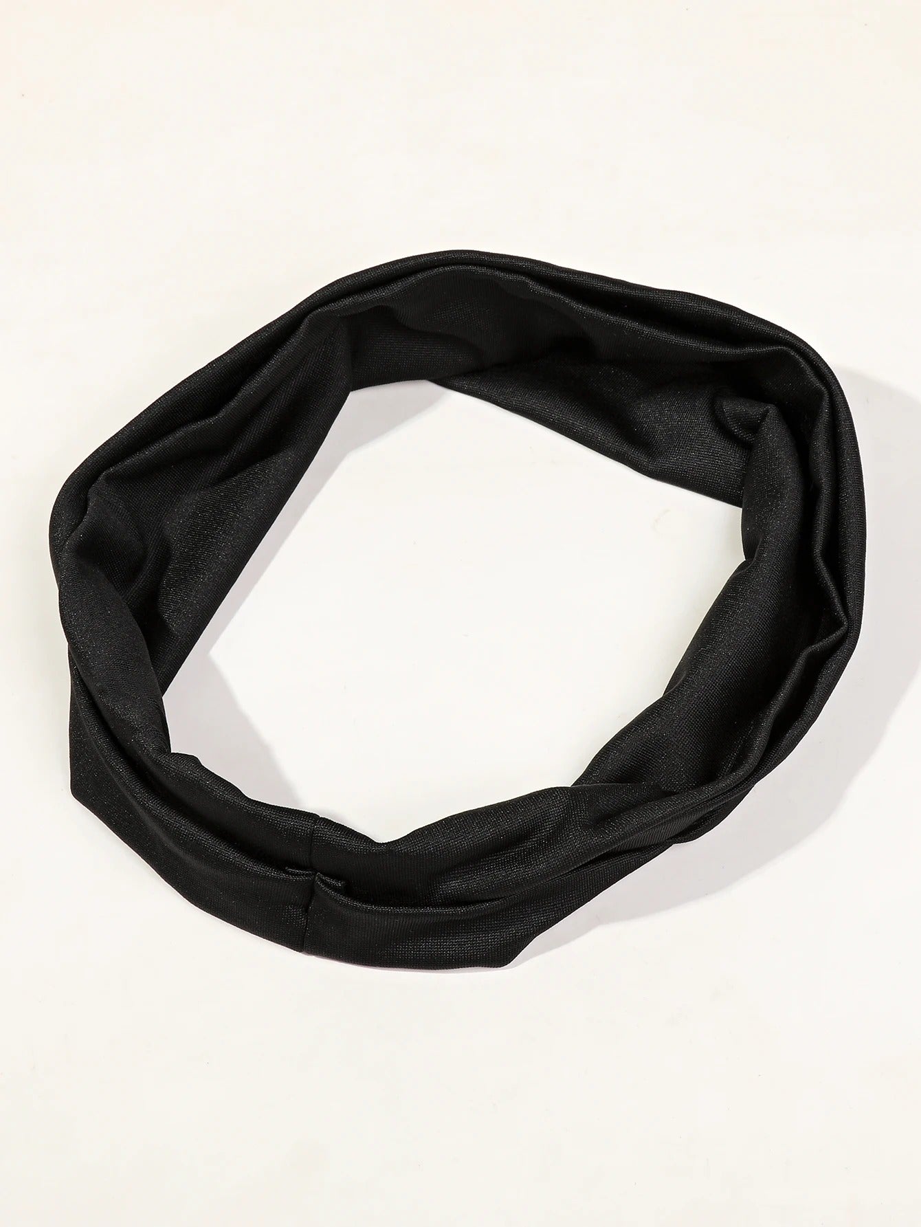 4Pcs Black Twist Knotted HeadBands Boho Stretchy Hair Band Non Slip for Girl Turban Plain Headwrap Yoga Workout Hair Accessories