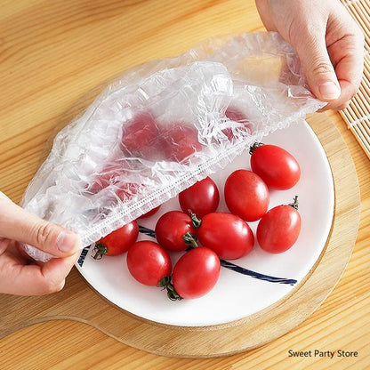 Disposable Food Cover Bag Wrap Plastic Bag Elastic Food Bowl Protective Covers Fruit Vegetable Storage Bag Fresh Keeping Bags