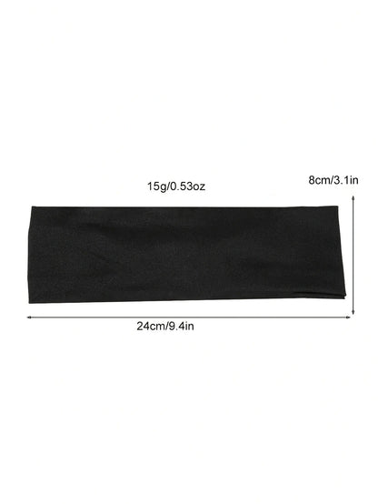 4Pcs Black Twist Knotted HeadBands Boho Stretchy Hair Band Non Slip for Girl Turban Plain Headwrap Yoga Workout Hair Accessories