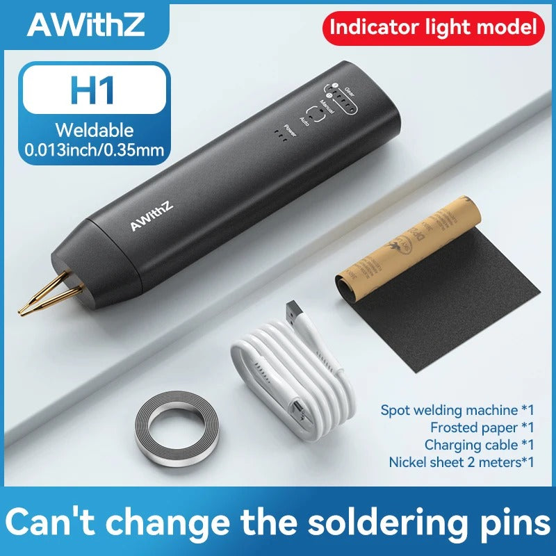 AWithZ 90 Gears Adjustable Spot Welder Portable Handheld Spot Welding Machine Energy Storage Spot Welding DIY for 18650 Battery