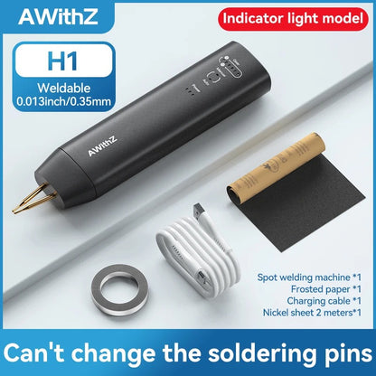 AWithZ 90 Gears Adjustable Spot Welder Portable Handheld Spot Welding Machine Energy Storage Spot Welding DIY for 18650 Battery